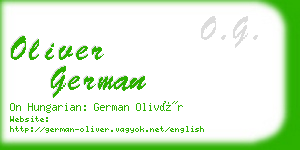 oliver german business card